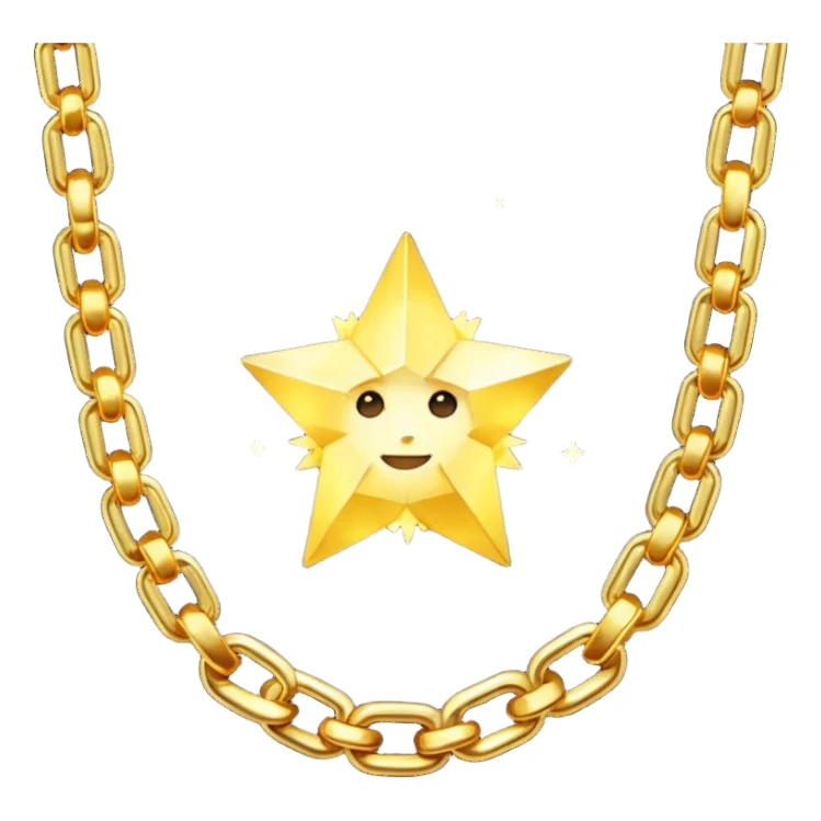 fantasy magic heavenly golden chains low poly sticker