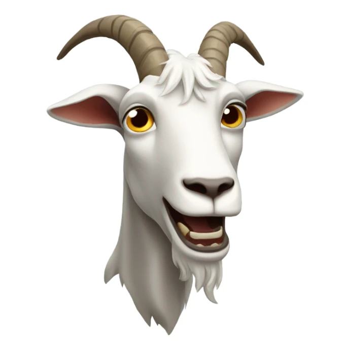Scary goat sticker