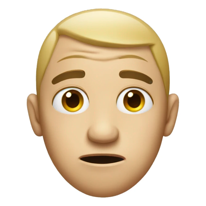 Confused face with one eyebrow up  sticker