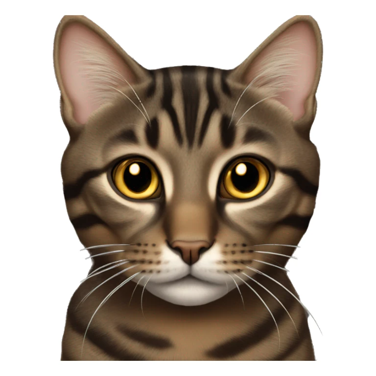 Dark brown tabby with gold eyes sticker