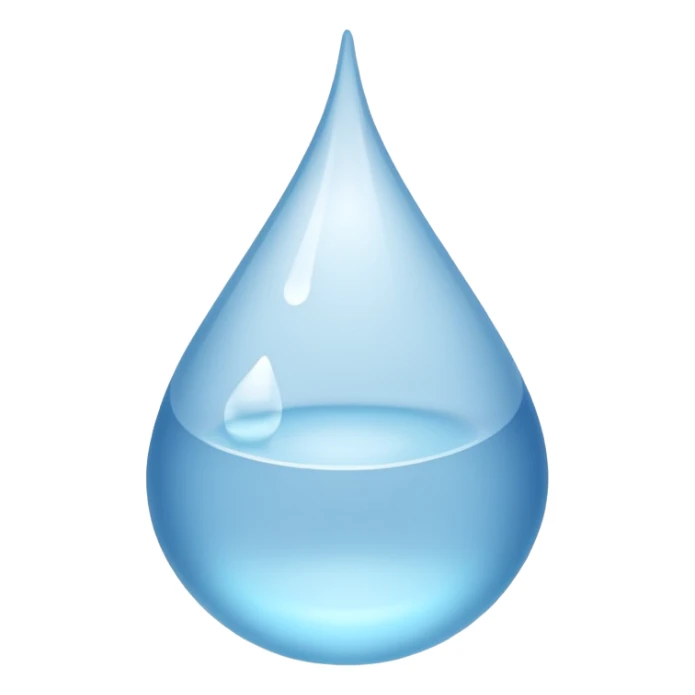 Gota de agua color blanco sticker