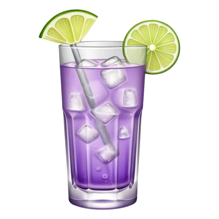 Cocktail light purple with high glass sticker