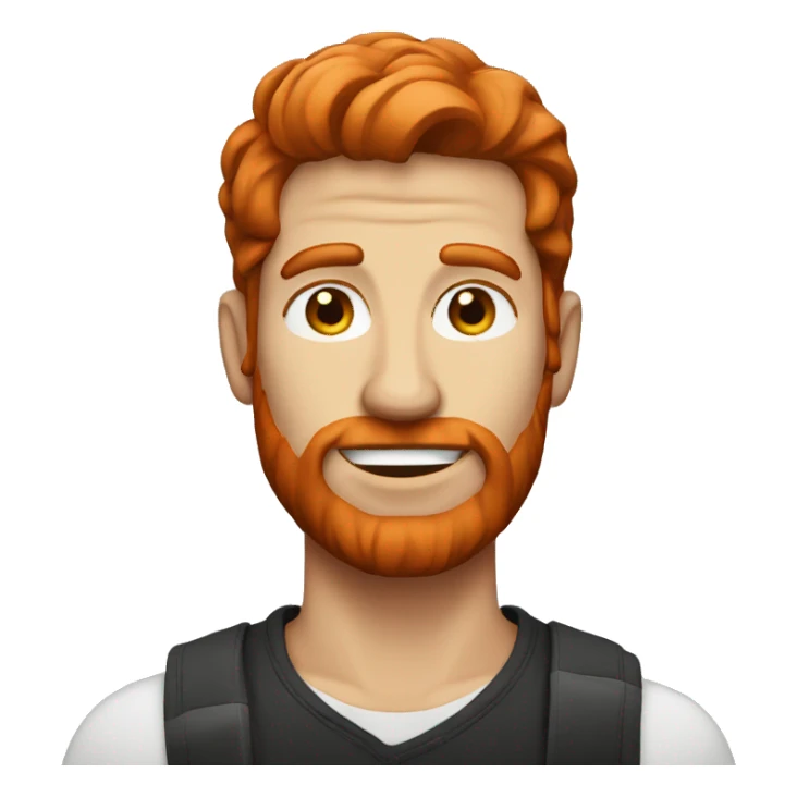 red hair man  sticker