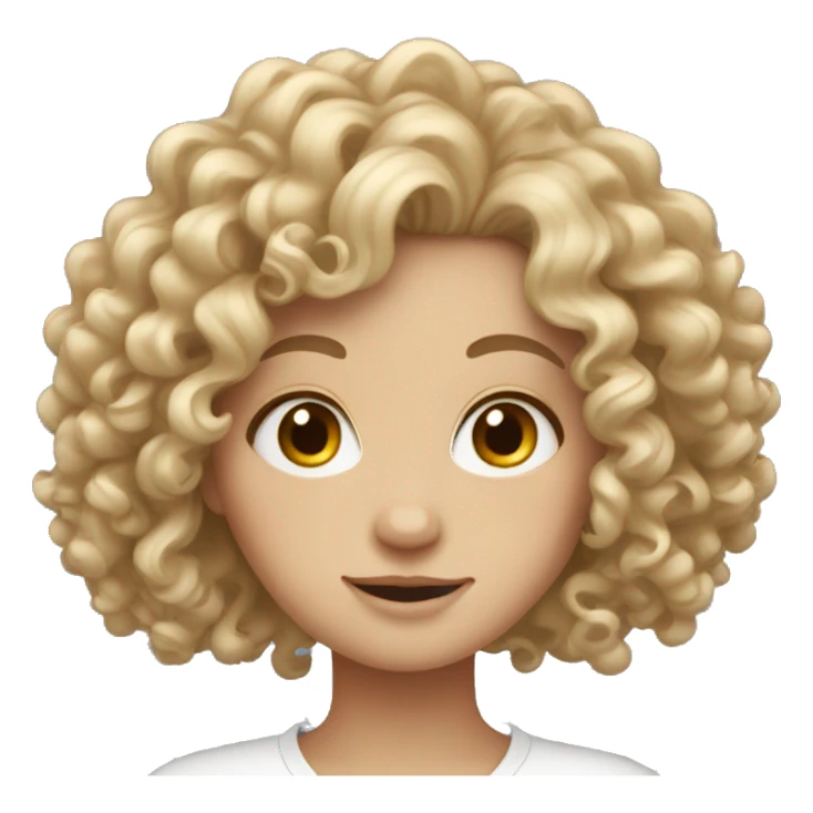 curly white girl  sticker