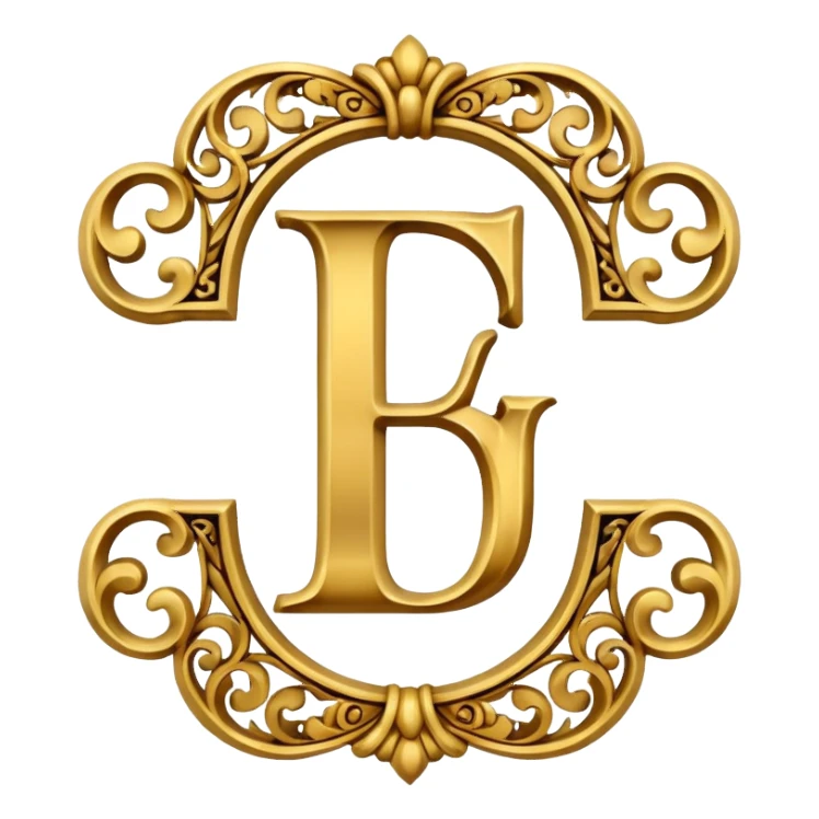 Oldenglis faunt letter E and letter J sticker