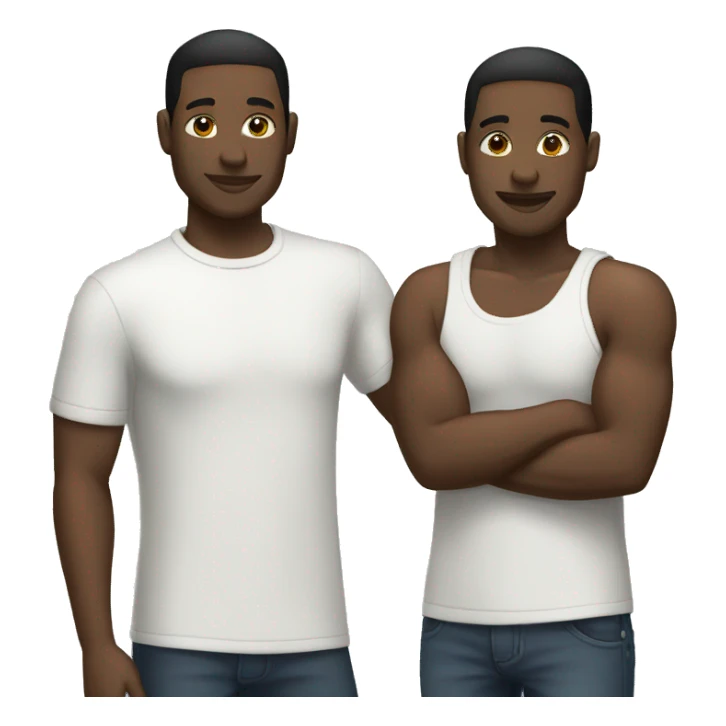 Black white gay couple sticker