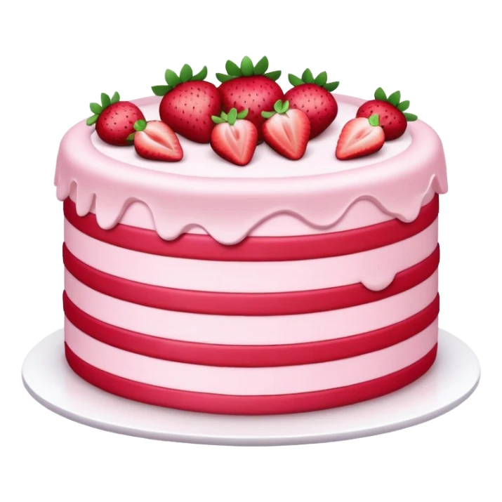 2 tier Strawberry Cake sticker