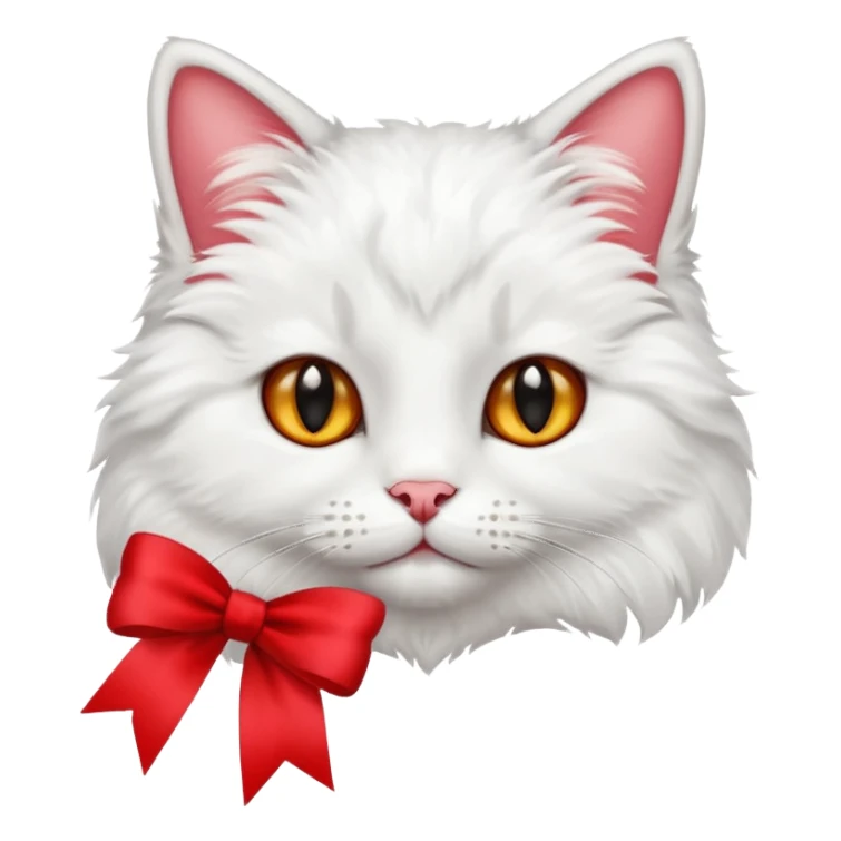 cat with a ribbon sticker