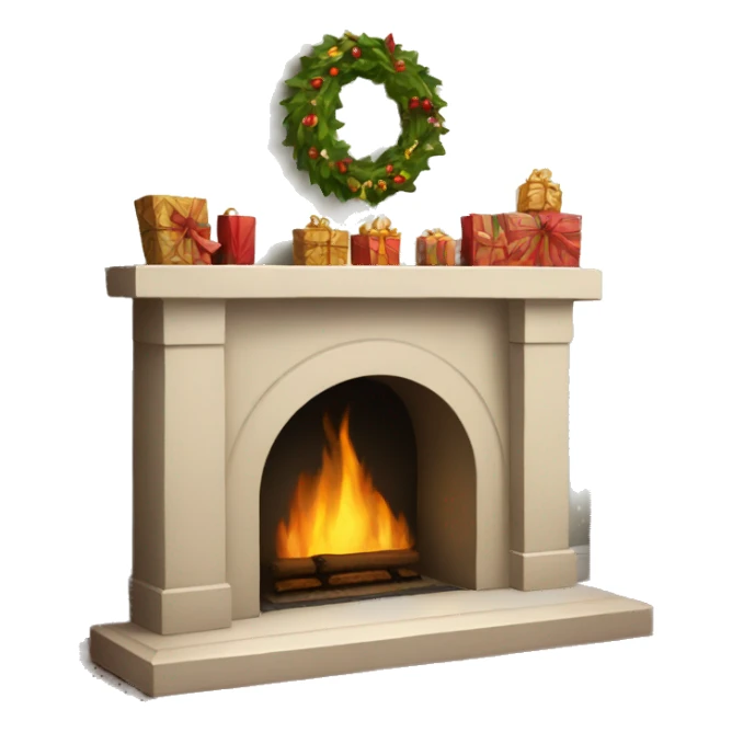 fireplaces Christmas  sticker
