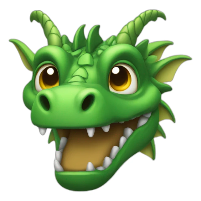 Green wooden dragon sticker