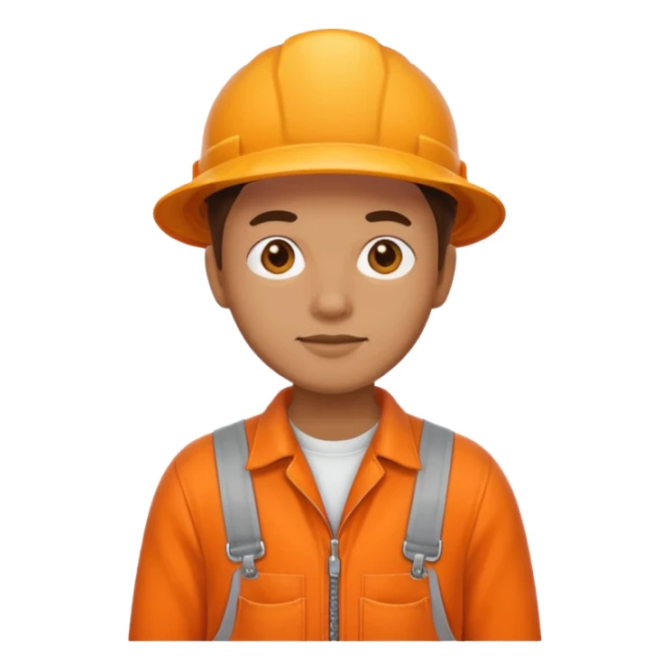 character wearing orange overalls sticker