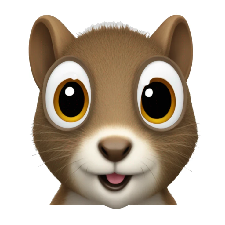 eyelash squirrel sticker