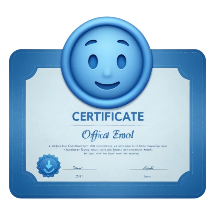 Sertificado azul sticker