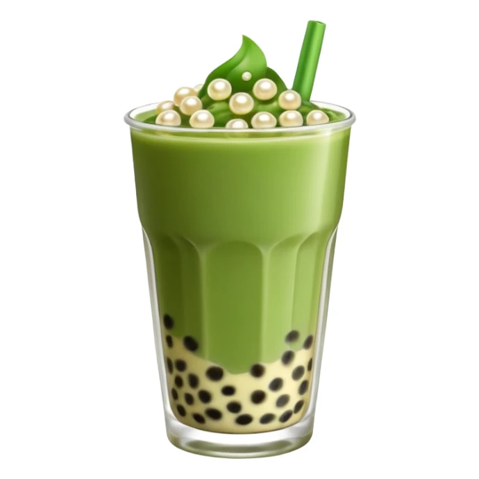 boba matcha milk tea sticker
