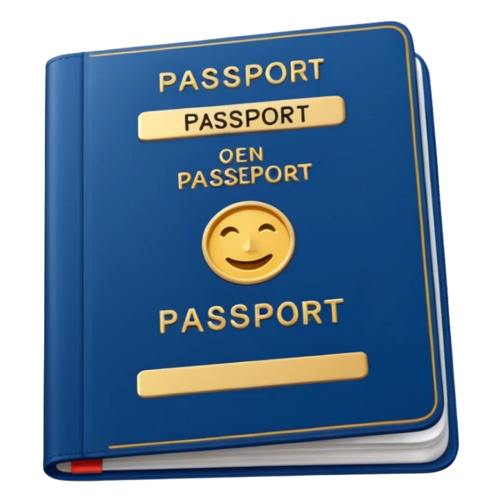 An open passport sticker