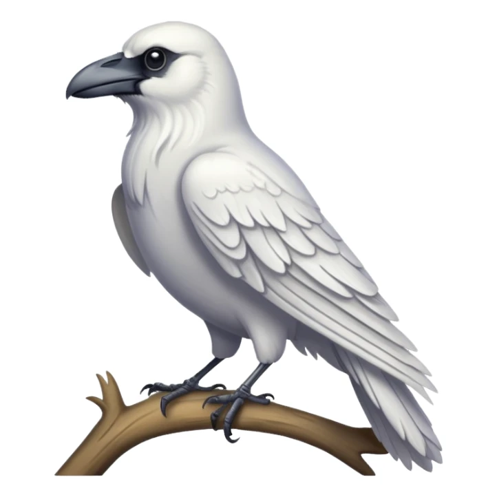 a white raven sticker