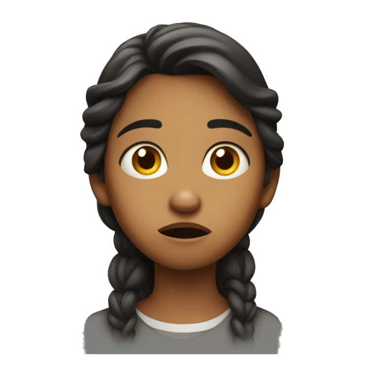 Confused and afraid girl sticker