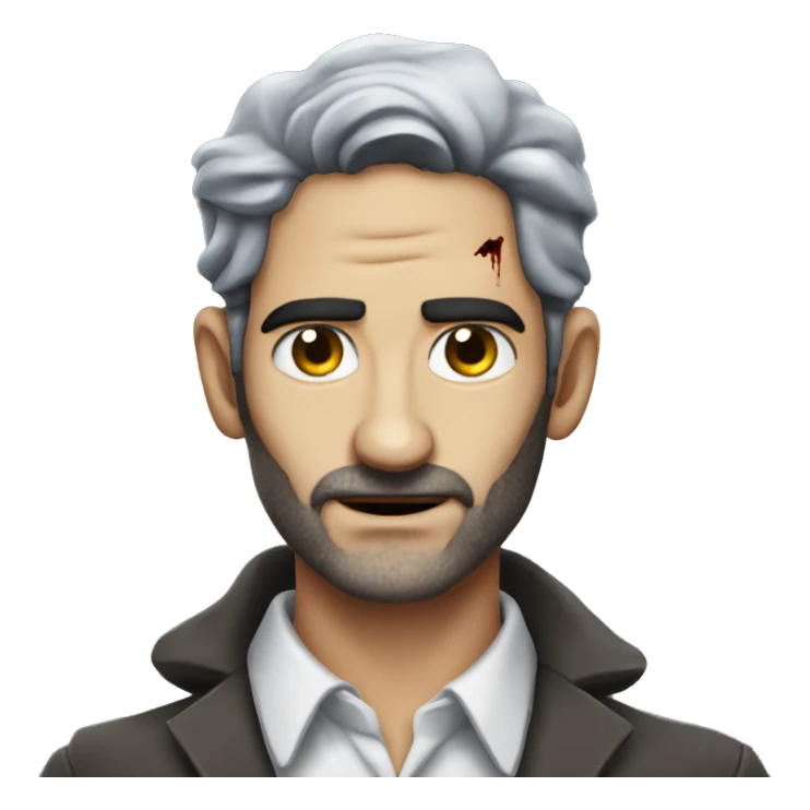 Tom Ellis as a zombie. sticker