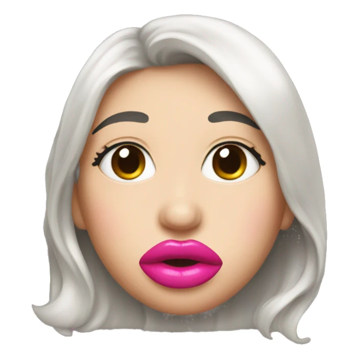 Pink kiss lip sticker