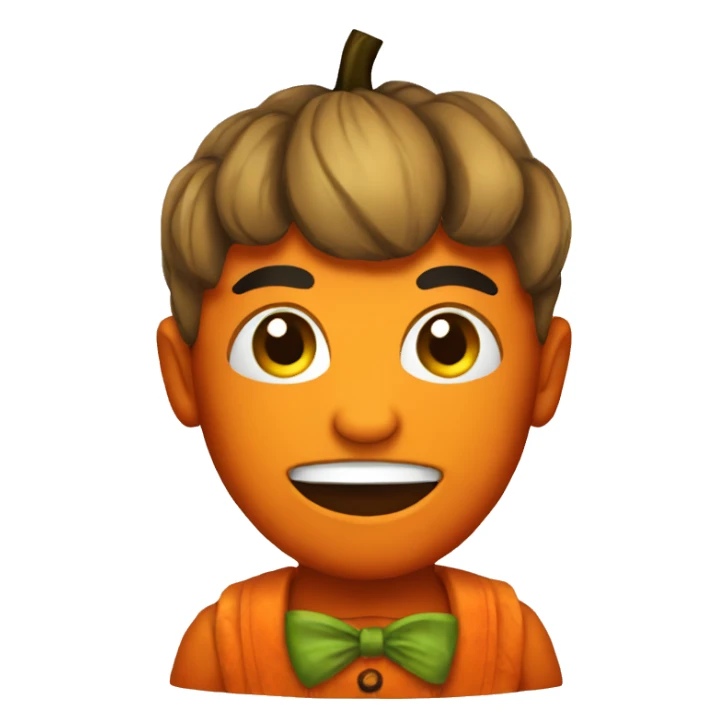 A Halloween pumpkin costume sticker