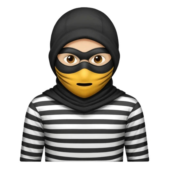 El emoji de un ladrón  sticker