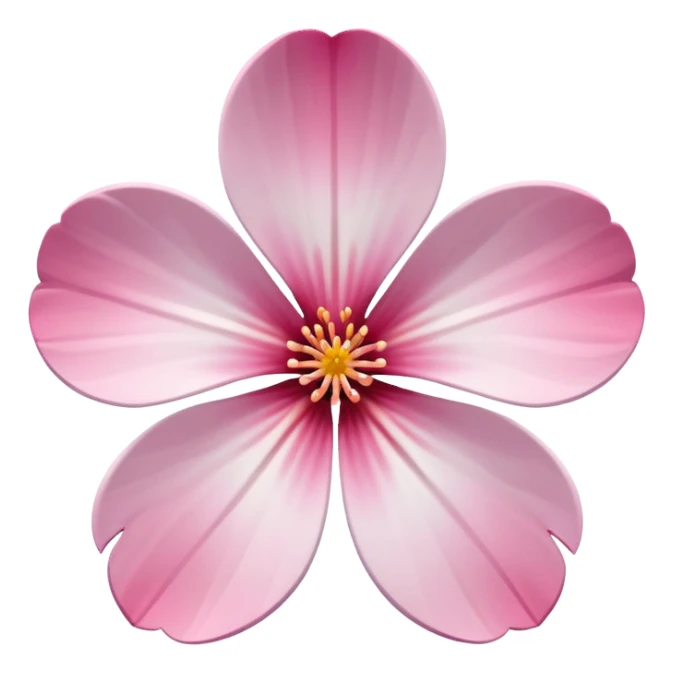 a perfect white and pink gradient sakura flower sticker