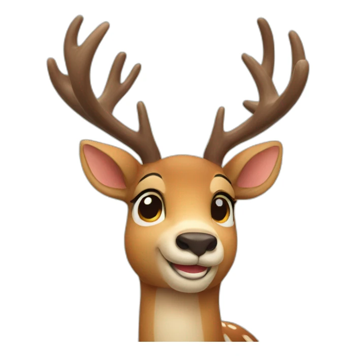 smiling deer sticker