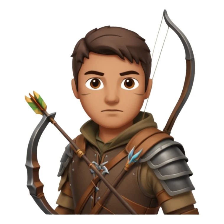 The classic hunter image with bow and arrow sticker