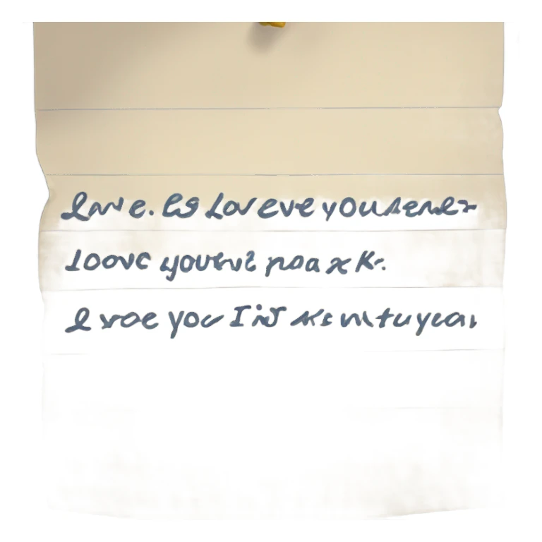 paper that says love this sticker