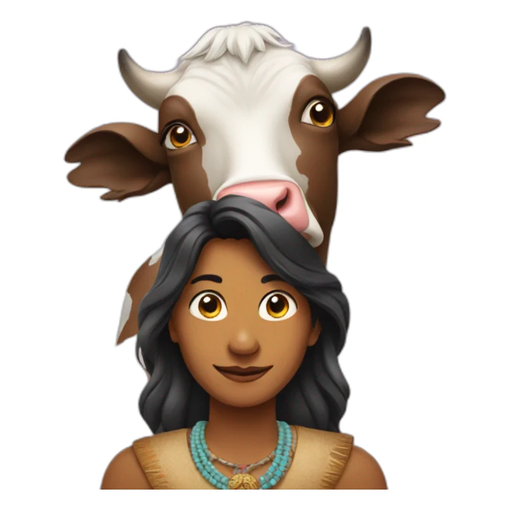 indian with a company cow sticker