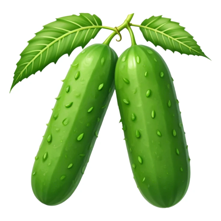 2 cucumbers hanging on palm branch sticker
