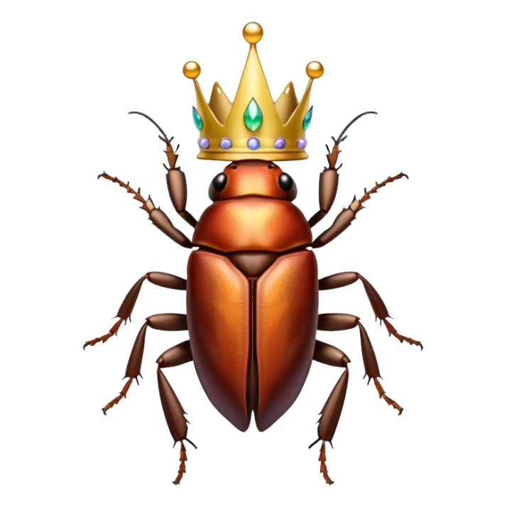 cafard avec une couronne sticker