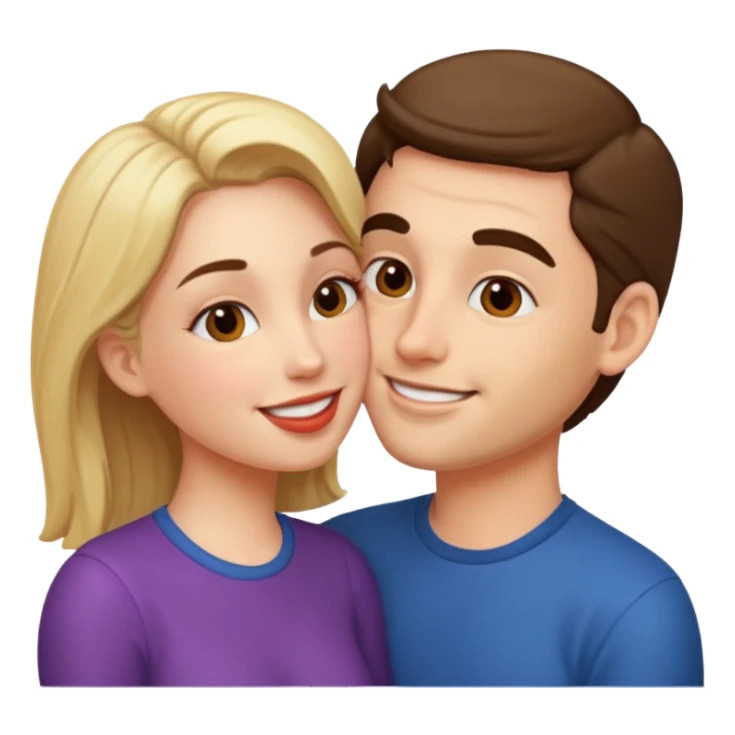 couple sleeping together kissing  sticker