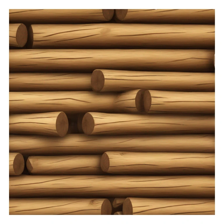 long wooden logs sticker