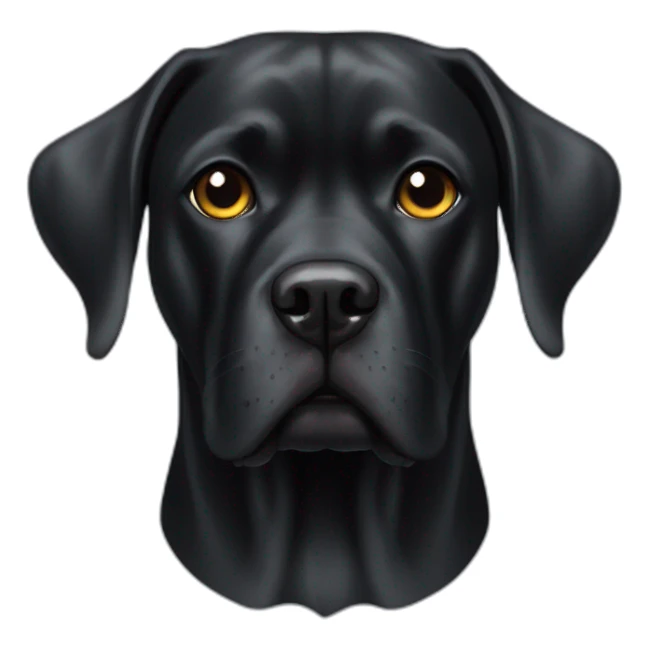 Black german Dogue sticker