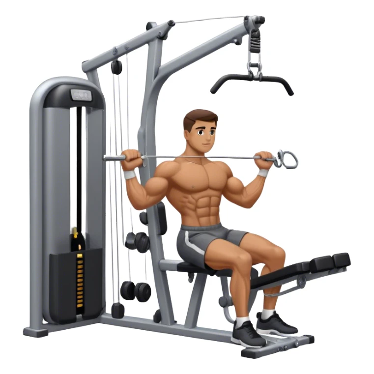 guy cable-crossover gym sticker
