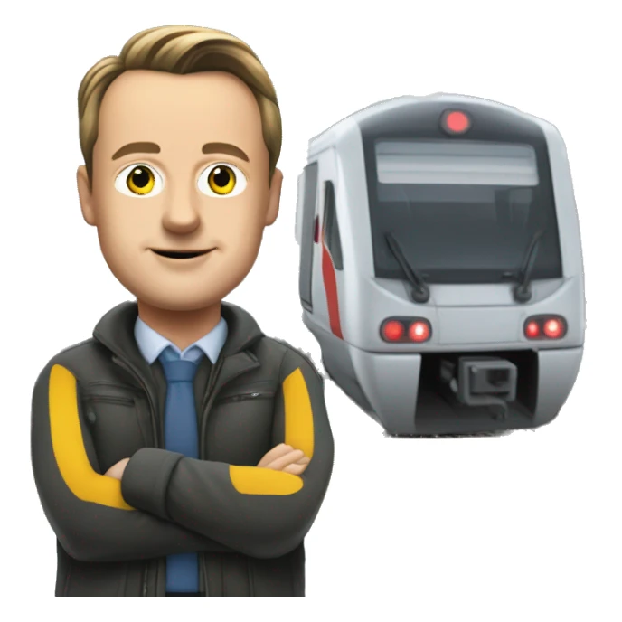 Bart De Wever accompagnateur de train SNCB sticker