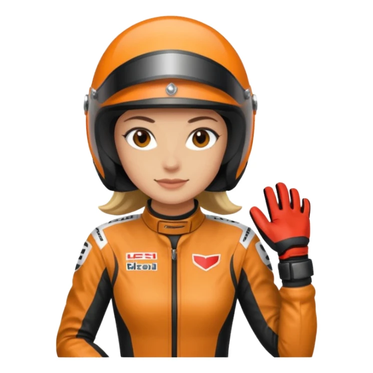 female motorcycle racer sticker