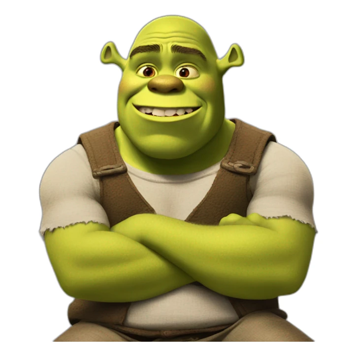 shrek cry and sitting sticker