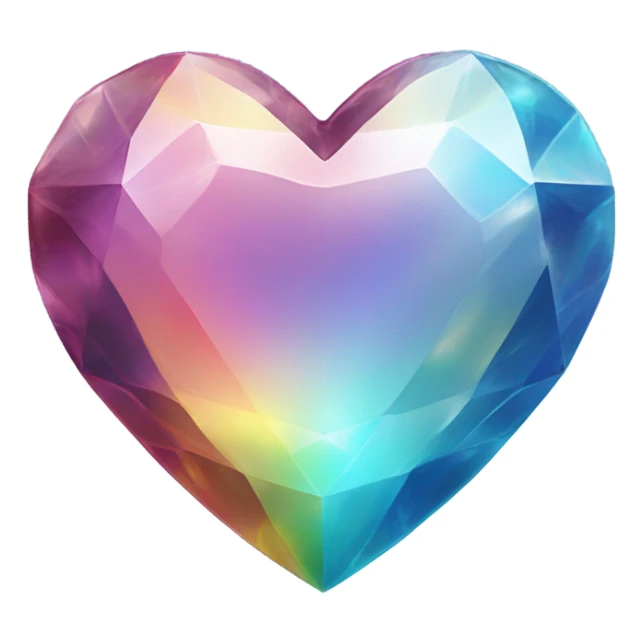 Crystal heart sticker