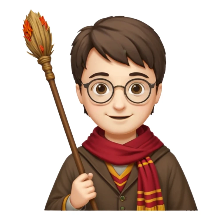 Harry potter flying on a broomstick sticker