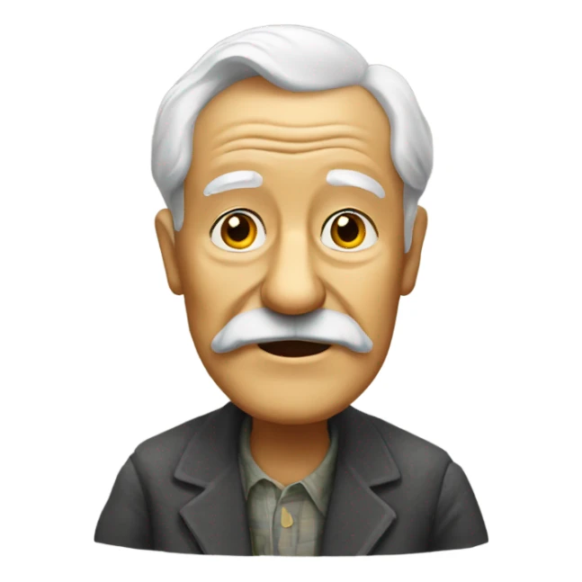 Very old grandpa duck sticker