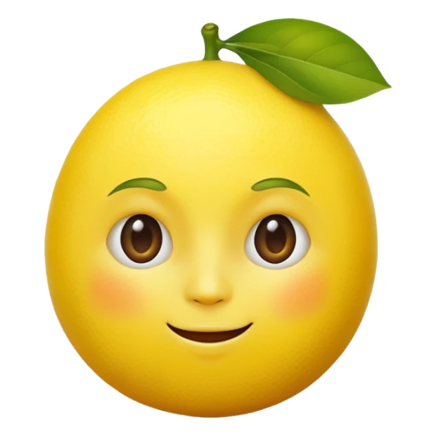 lemon with face sticker
