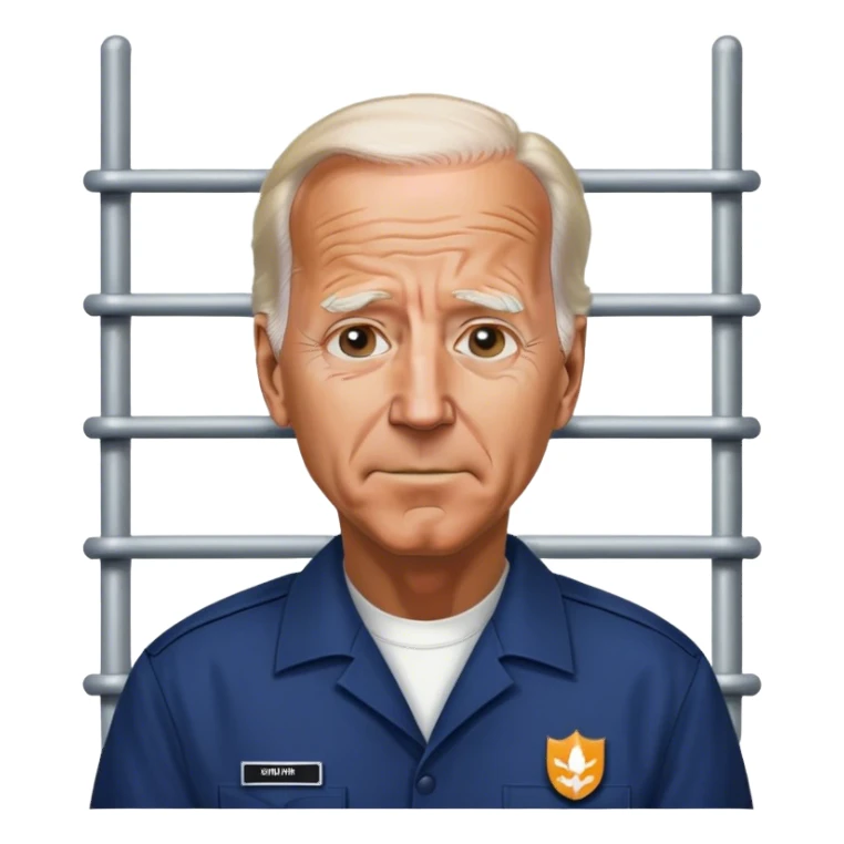 joe biden in prison uniform  sticker