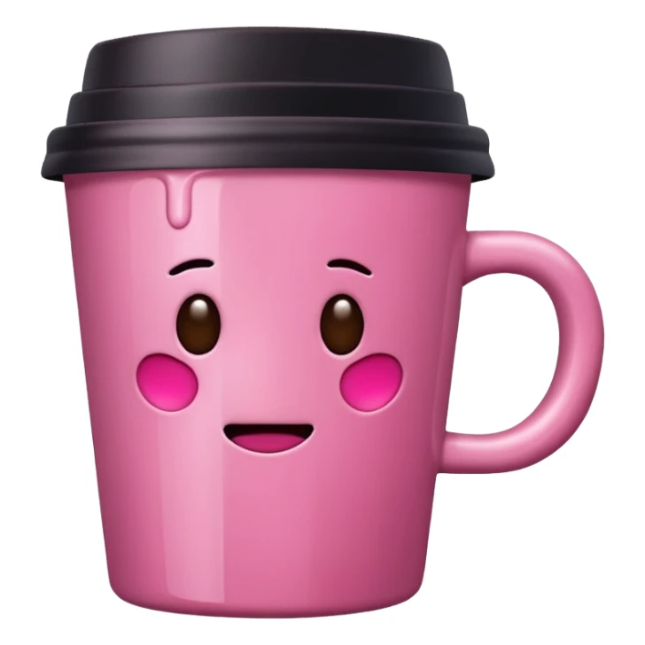 Pink coffe aesthetic  no use face sticker