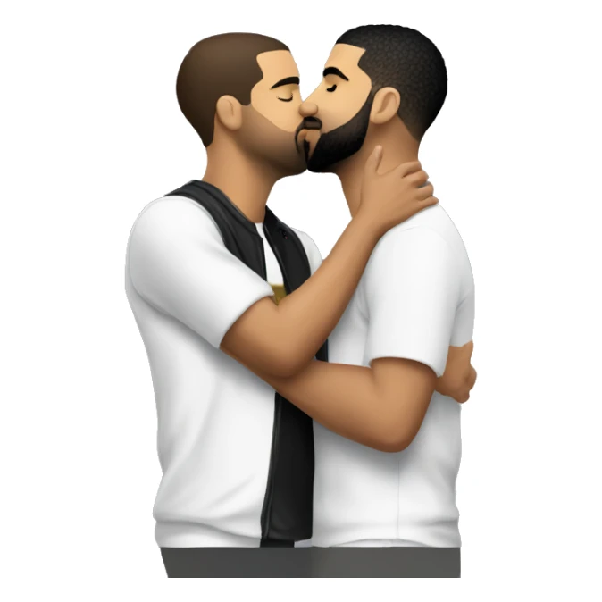Drake kissing Ishowspeed sticker