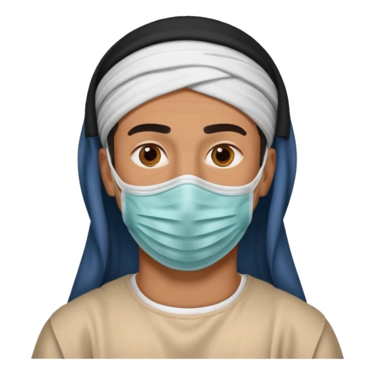 Arabe hombre con tapabocas sticker