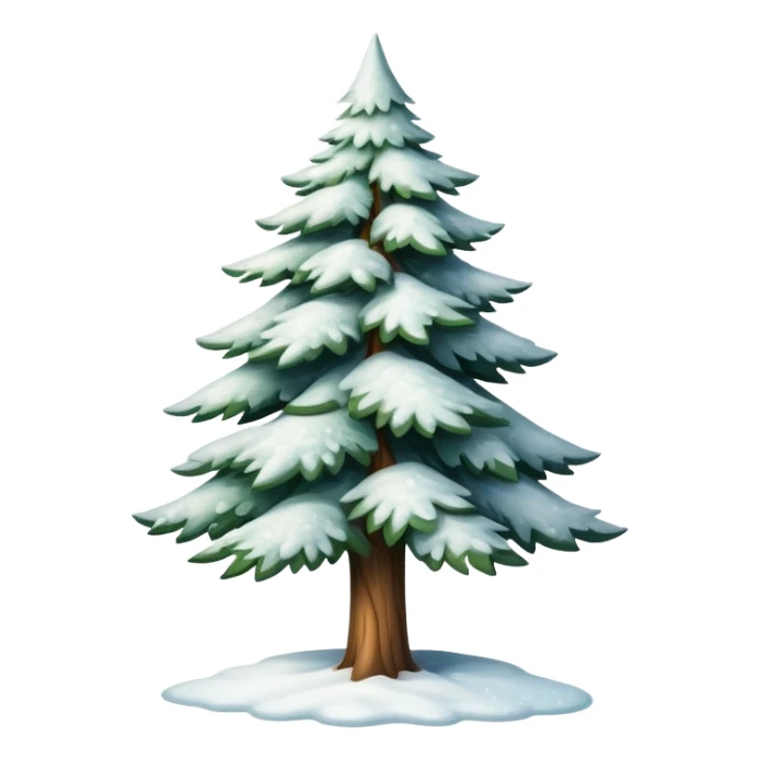 Tree with snow  sticker