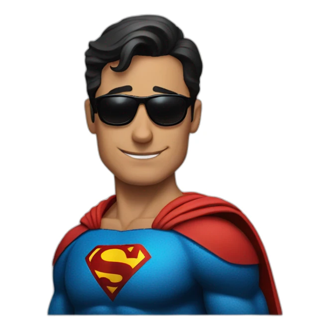 Superman with sunglasses sticker