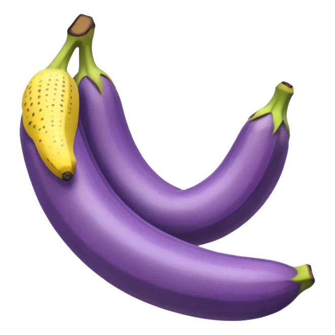 purple banana with yellow polka dots sticker
